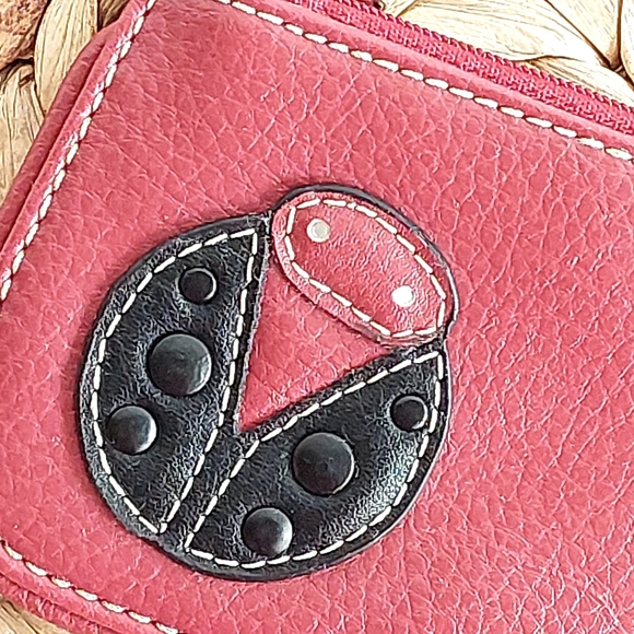 Ladybug Red Leather Key/Coin Purse - Picture 2 of 6